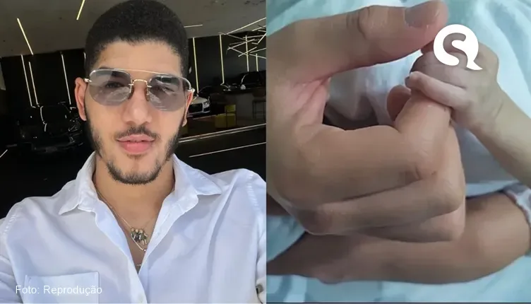 Zé Vaqueiro publica foto do filho com síndrome rara e comemora evolução: ‘você está sendo forte e corajoso’