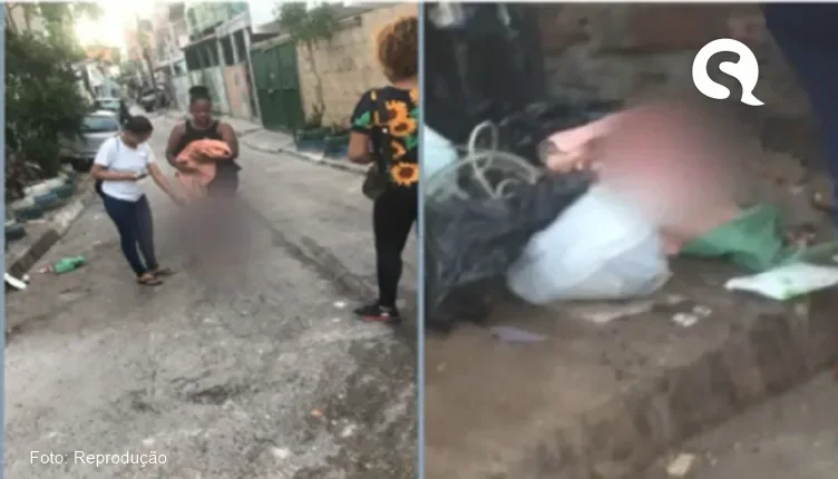 Bebé recém-nascido é resgatado após ser abandonado em saco de lixo na Bahia