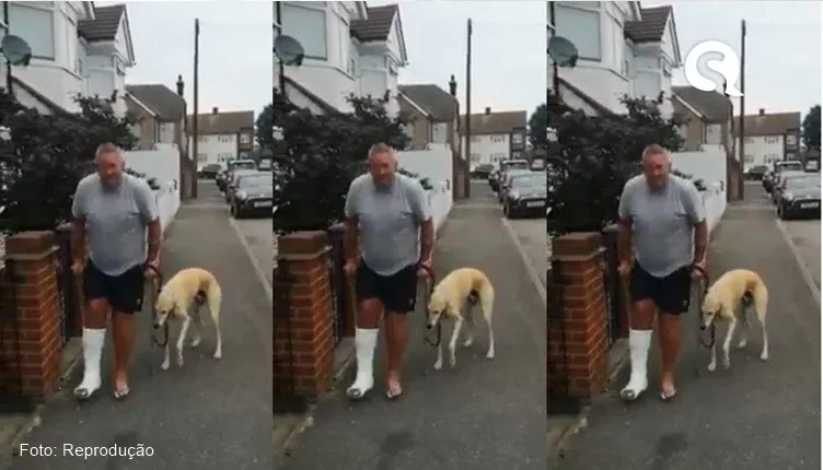 Homem manco gasta R$ 2,1 mil em veterinário para descobrir que seu cão o imitava