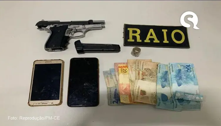CPRAIO prende dois indivíduos por porte ilegal de arma, tentativa de homicídio e receptação no bairro Colina da Boa Vista, em Sobral
