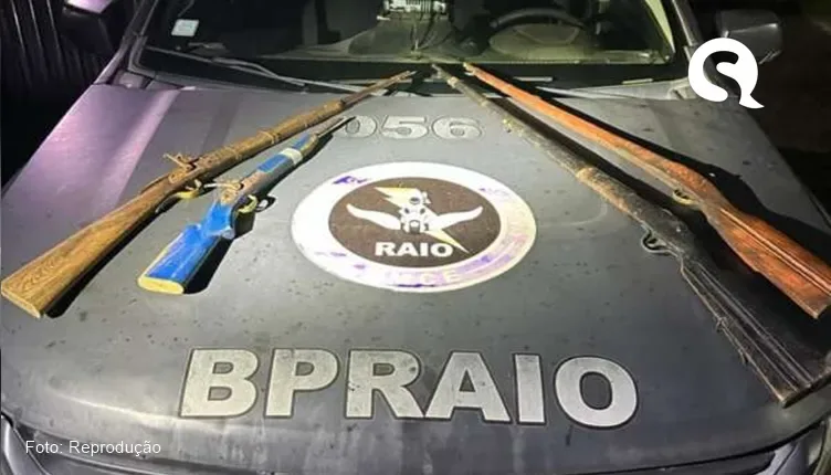 Quatro espingardas são apreendidas pela PMCE durante ação em São Benedito