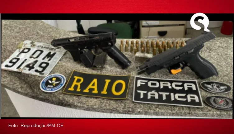 PMCE apreende submetralhadora e pistola em Itapipoca