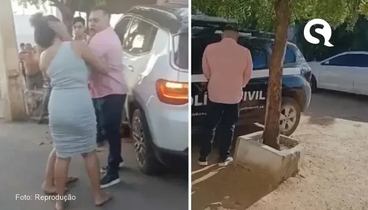 Delegado que deu tapa no rosto de mulher é filmado urinando em viatura da Polícia Civil