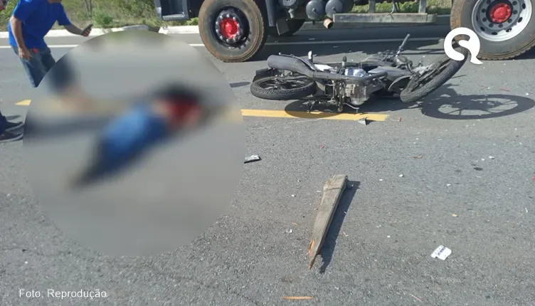 Motociclista morre após bater na traseira de caminhão na cidade de Sobral