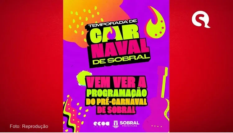 Programação oficial do pré-carnaval de Sobral é divulgada