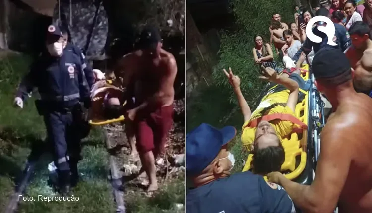 Jovem sofre acidente ao ‘surfar’ em trem e corre risco de ter a perna amputada