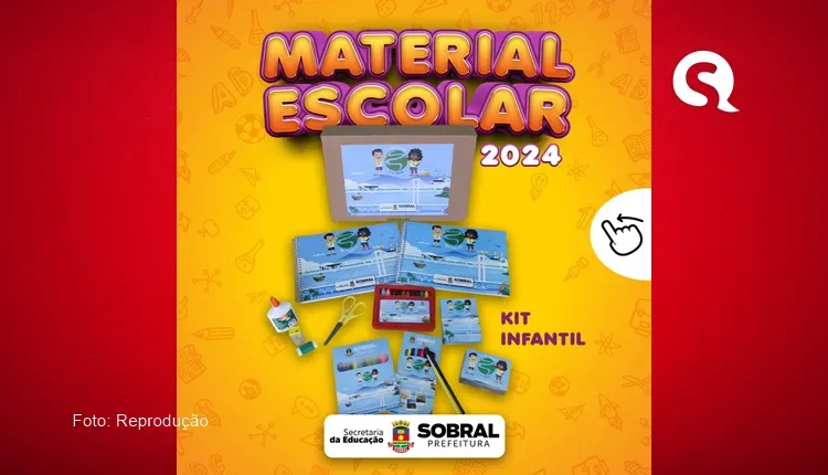 Prefeitura de Sobral inicia entrega de material escolar para estudantes da Educação Infantil na segunda-feira (18/03)