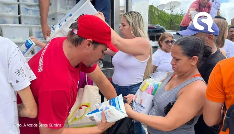 MST entrega 12 toneladas de frutas e leite para famílias afetadas pelas enchentes em Santa Quitéria