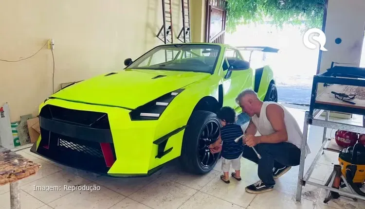 Com sonho de ter carro esportivo, cearense constrói o próprio modelo a partir de carro velho