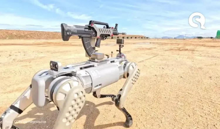 Militares da China exibem cão-robô como arma de guerra