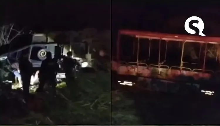 Motorista de ‘trenzinho’ perde controle, desce ribanceira e deixa homem preso às ferragens entre Senador Sá e Massapê