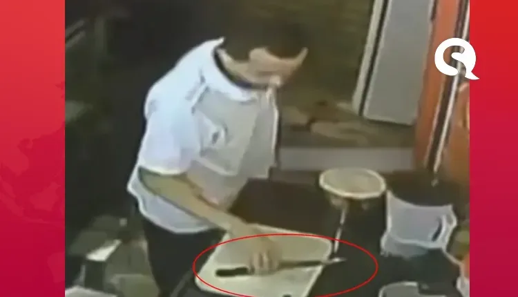 Câmera flagra momento em que garçom pega faca para matar vereador em Camocim