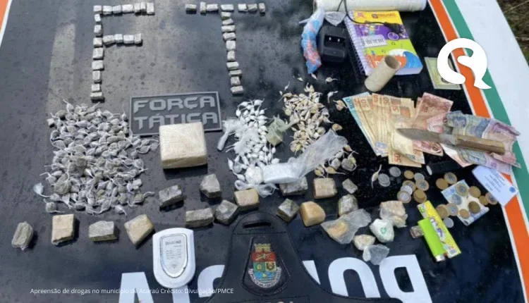 PM apreende mais de 800 gramas de drogas e identifica fornecedor em Acaraú