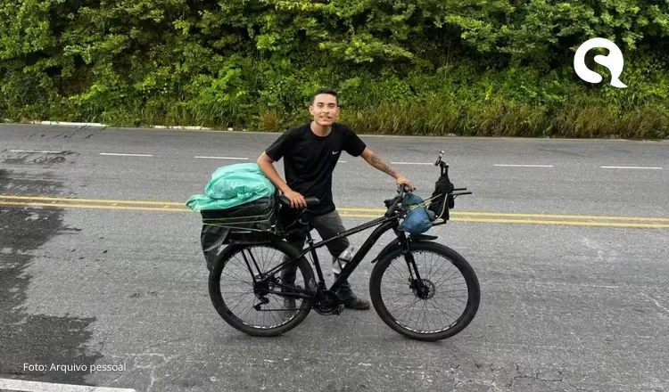 Cearense percorre o Brasil de bicicleta e já pedalou mais de 2 mil quilômetros: ‘Quero chegar nos Estados Unidos’
