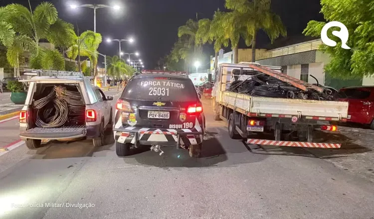 Funcionário é preso com cerca de 3 toneladas de fios de empresa de telefonia no Ceará