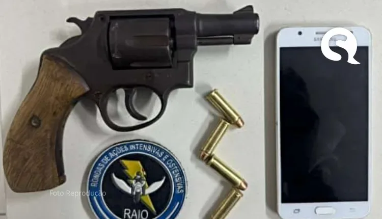 Polícia Militar prende em flagrante suspeito com arma de fogo e munições em Sobral