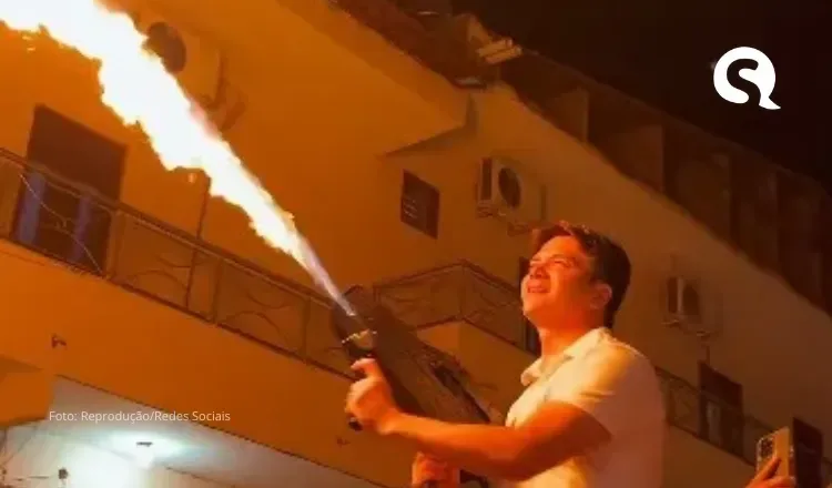 Prefeito de Baturité é alvo da PF por uso de lança-chamas em campanha eleitoral; vídeo