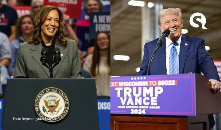 Kamala e Trump estão em empate técnico, diz pesquisa