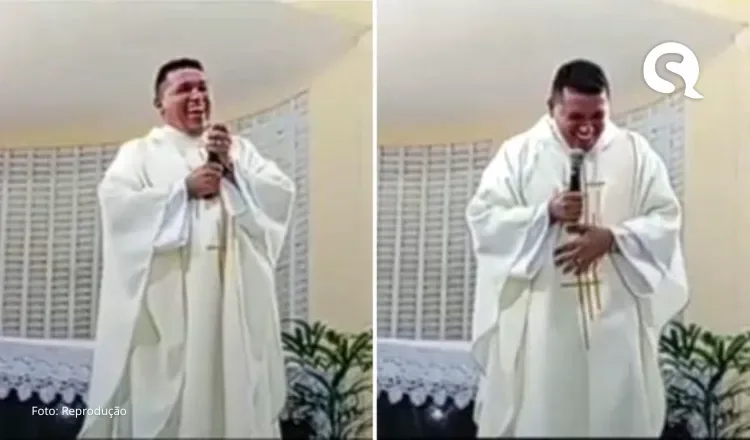 Padre tem crise de riso ao anunciar prêmio de festa da padroeira em Tauá: ‘Dez corridas de mototáxi’