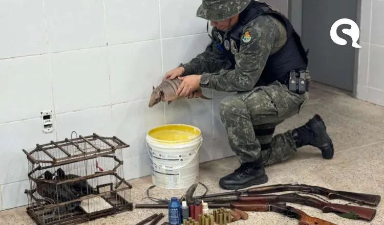 Polícia captura suspeitos de manter animais silvestres em cativeiro na zona rural de Granja