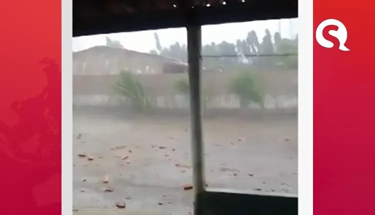 Rajadas de vento derrubam árvores e muros, destelham casas e assustam população em Ibiapina