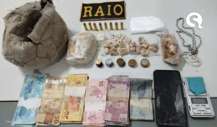 Suspeito esconde crack dentro de bola de futebol e é preso pela Polícia em Sobral