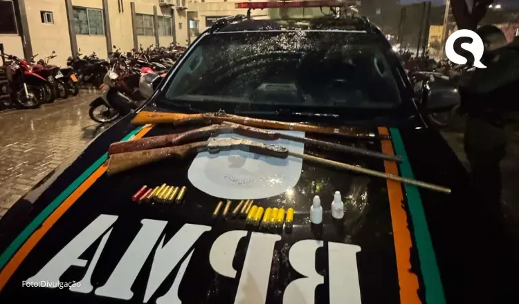 Polícia apreende armas de fogo e munições utilizadas para a caça ilegal de animais silvestres em Sobral