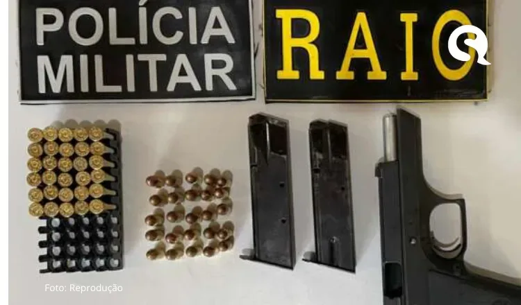 PMCE prende homem com pistola .9mm em São Benedito