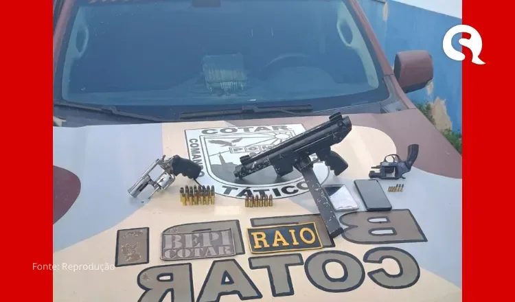 PMCE apreende armas após confronto com grupo criminoso em Santana do Acaraú