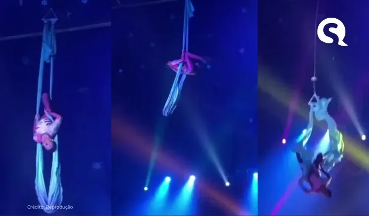 Artista despenca após cabo se romper durante acrobacia em circo de Russas, no Interior do CE