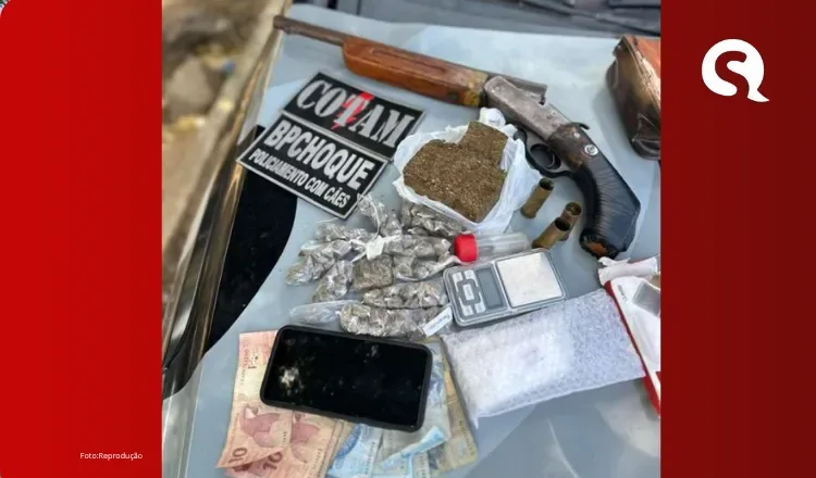 Polícia Militar prende suspeito em posse de arma e drogas durante operação nacional em Santa Quitéria