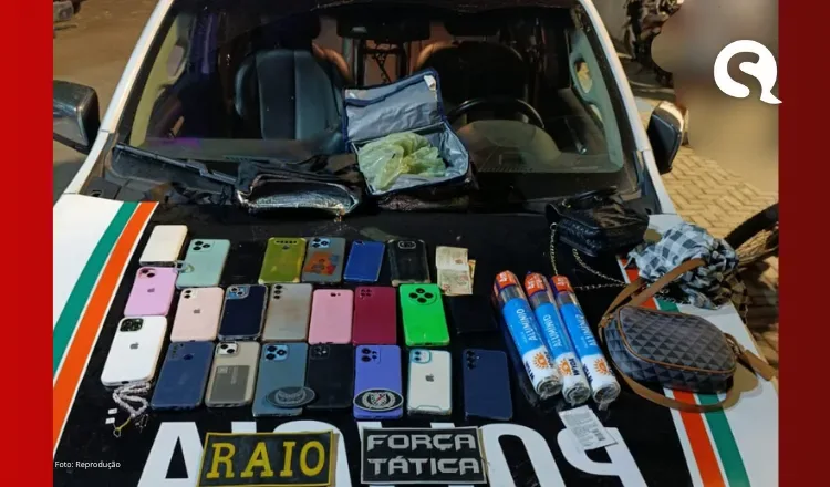 Polícia Militar prende 5 pessoas e apreende 24 celulares furtados durante evento em Sobral