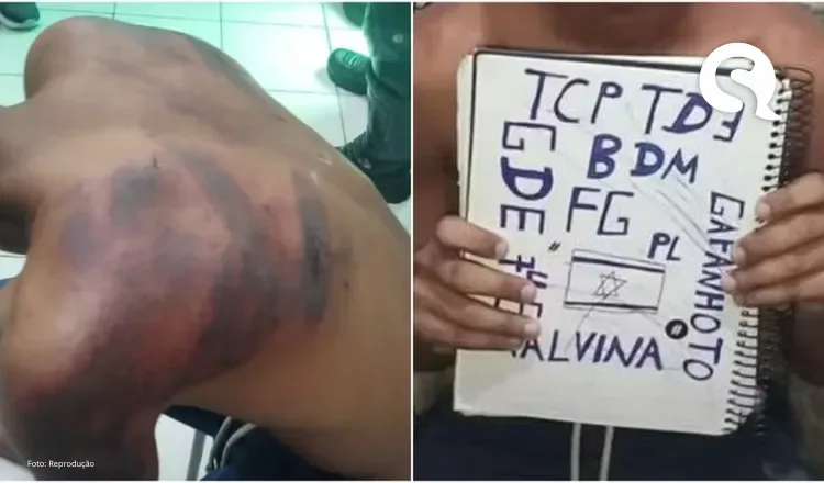 Jovem é sequestrado e torturado por fazer referência a facção no caderno da escola