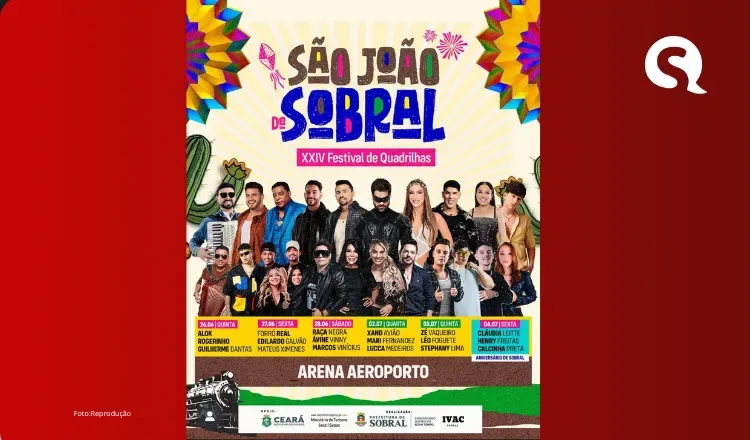 Prefeitura de Sobral divulga atrações do São João 2025 com grandes nomes da música nacional