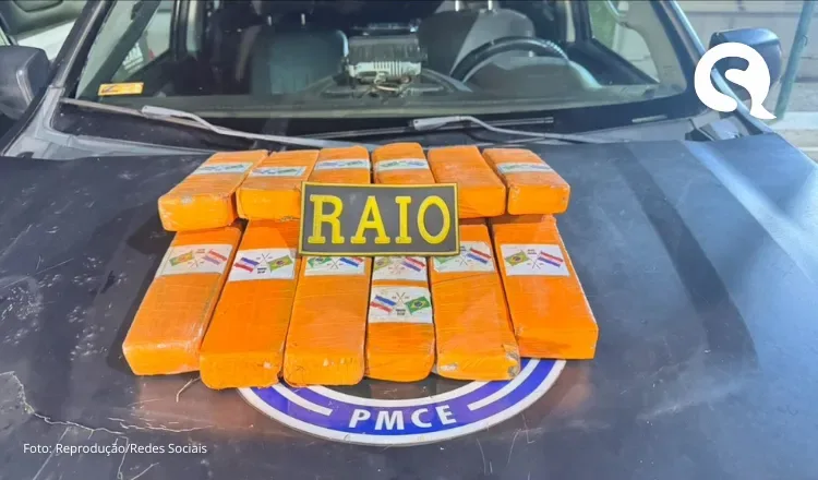PMCE apreende quase 8 kg de maconha com suspeito em Viçosa do Ceará