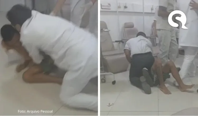 Paciente agride técnico de enfermagem e acaba imobilizado em hospital do Interior do CE
