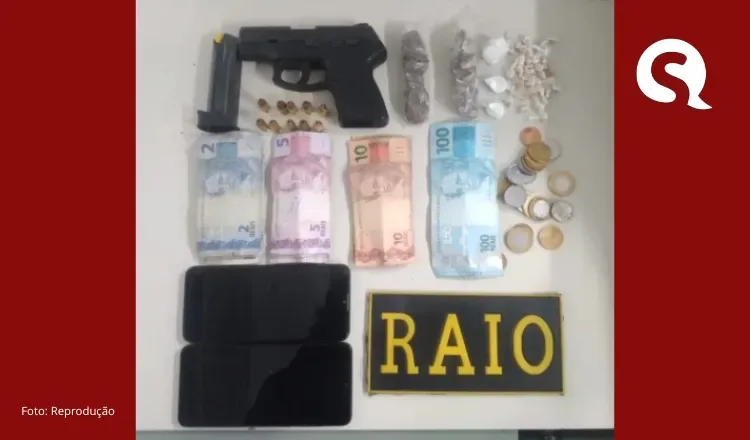 RAIO apreende indivíduos com arma, drogas e celulares, na rua da Lama, bairro Expectativa, em Sobral