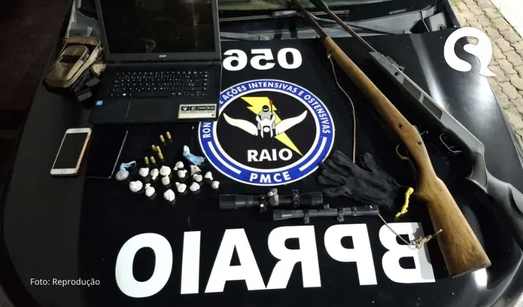 Suspeito de roubo é preso com armas, drogas, motos e eletrônicos em Ibiapina