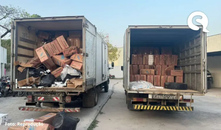 Polícia Militar apreende carga de 400 mil carteiras de cigarros contrabandeados em Amontada