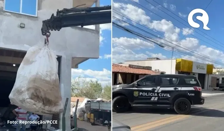 Duas tonelas de fios são apreendidas e irmãos são presos em sucata clandestina no Interior do Ceará