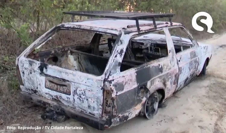 Homem é morto a tiros e tem carro incendiado após assalto em Pacajus, no Ceará