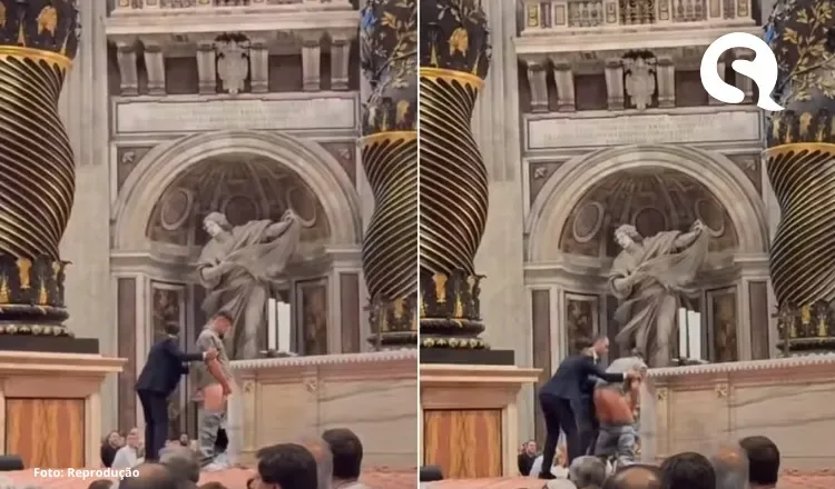 Homem urina em altar na Basílica de São Pedro durante missa no Vaticano