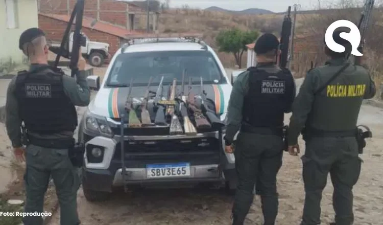 Sete armas de fogo são apreendidas pela Polícia Militar
