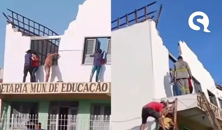 Teto de secretaria de educação desaba e deixa mais de 20 professores feridos em Chaval, no interior do Ceará