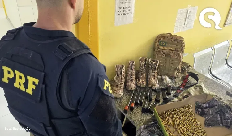 PRF prende dupla que tentava deixar o Rio de Janeiro com arma e centenas de munições de facção criminosa com destino ao Ceará