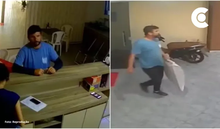 Homem se hospedava com fronha gigante em pousadas do Ceará e saía furtando televisões