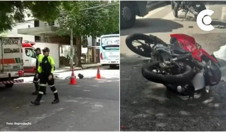 Motociclista de app sem habilitação avança preferencial e morre atropelado em Fortaleza